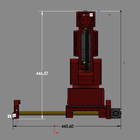 Diagram dimensi RNV4 lengan terentang maksimum