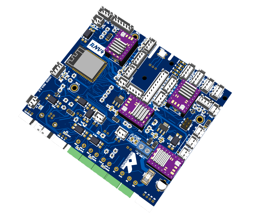 Render 3D PCB kontroler RNV4 (v4.2)