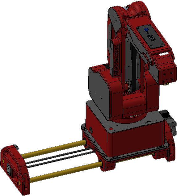 Render 3D robot RNV4 — tampak depan kanan